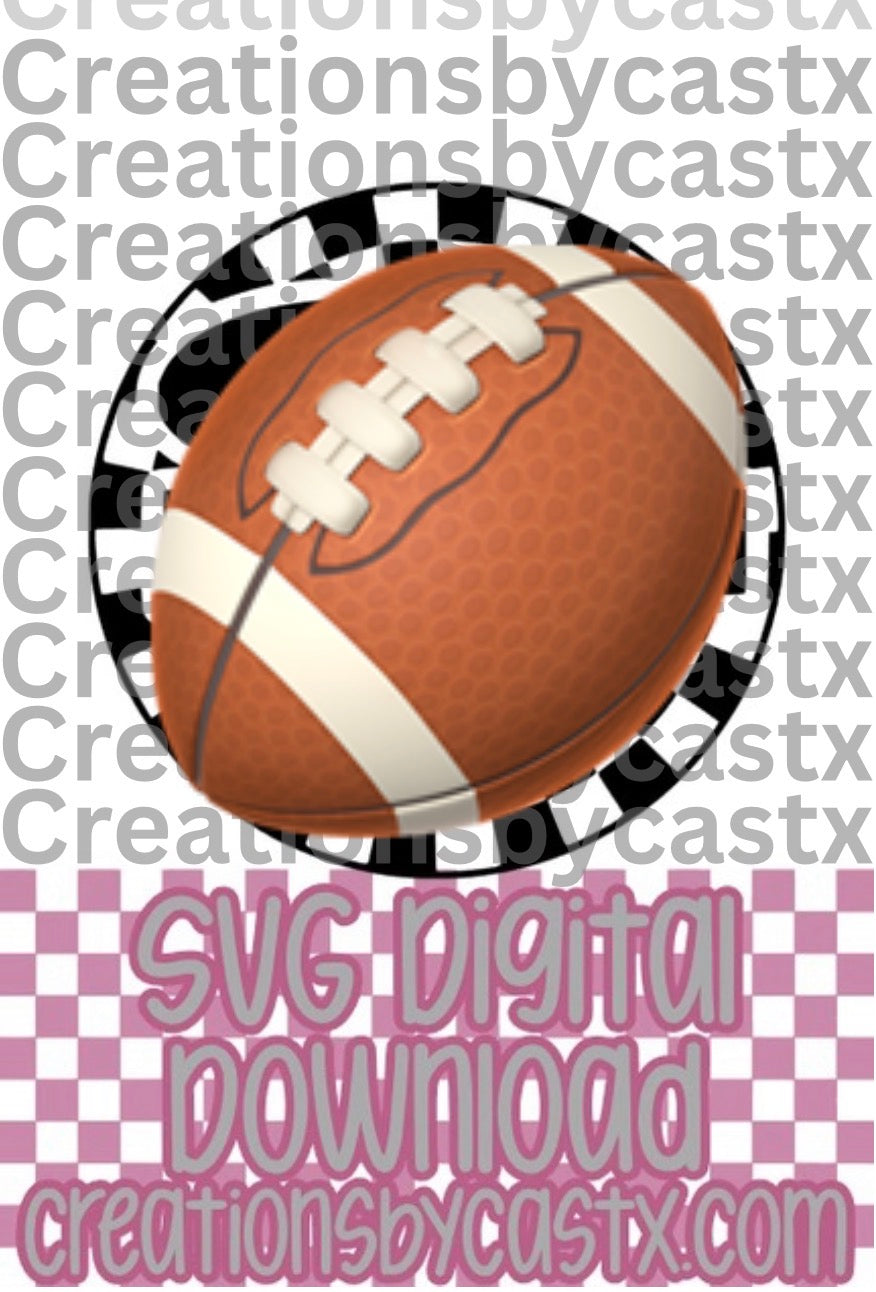 Big SF Checkered Circle SVG