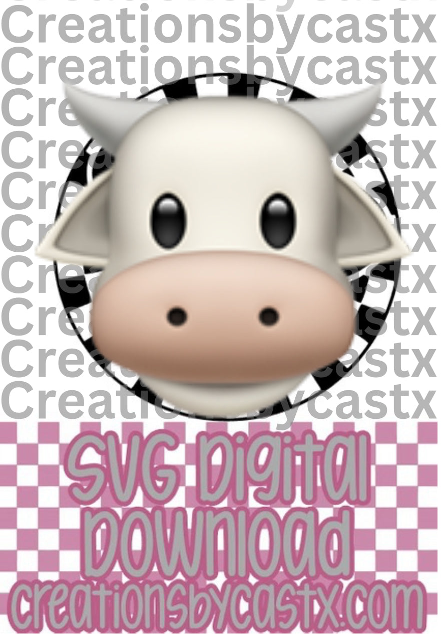 Hou Bull Checkered Circle SVG