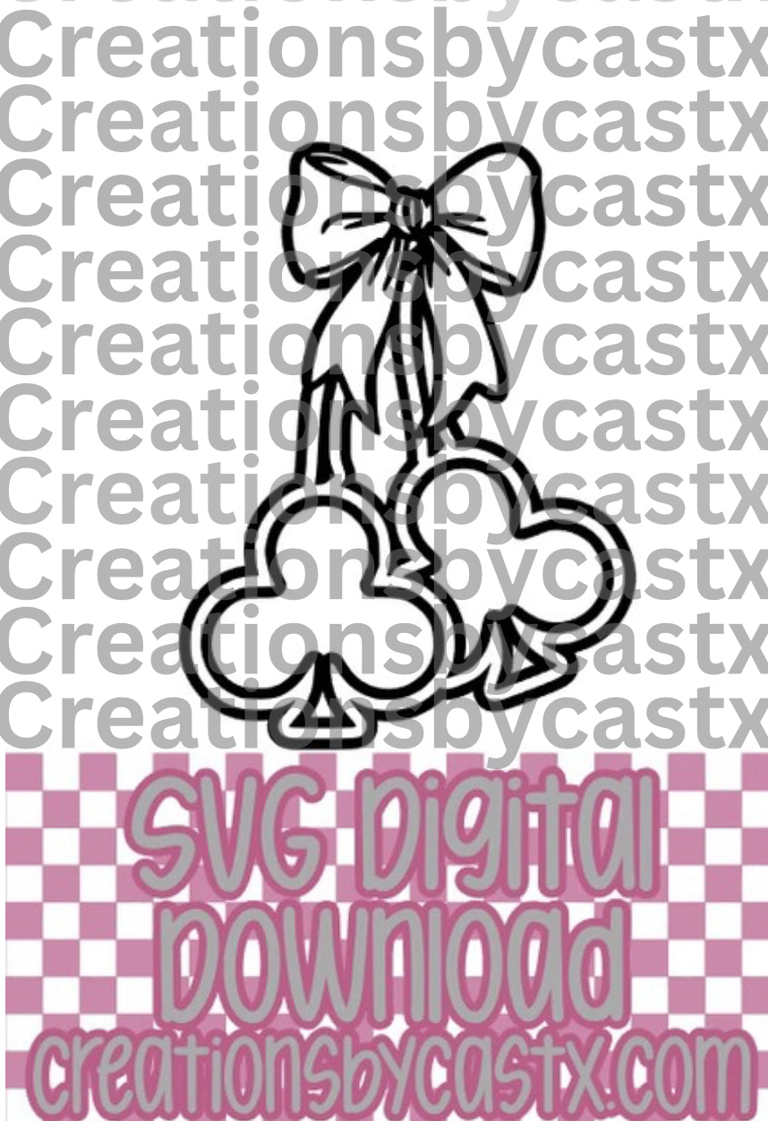 Club Cherries w Bow SVG
