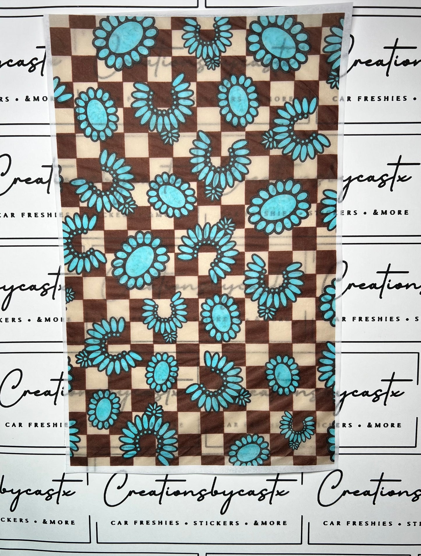 CBC Brown Checkered Concho Tissue Paper