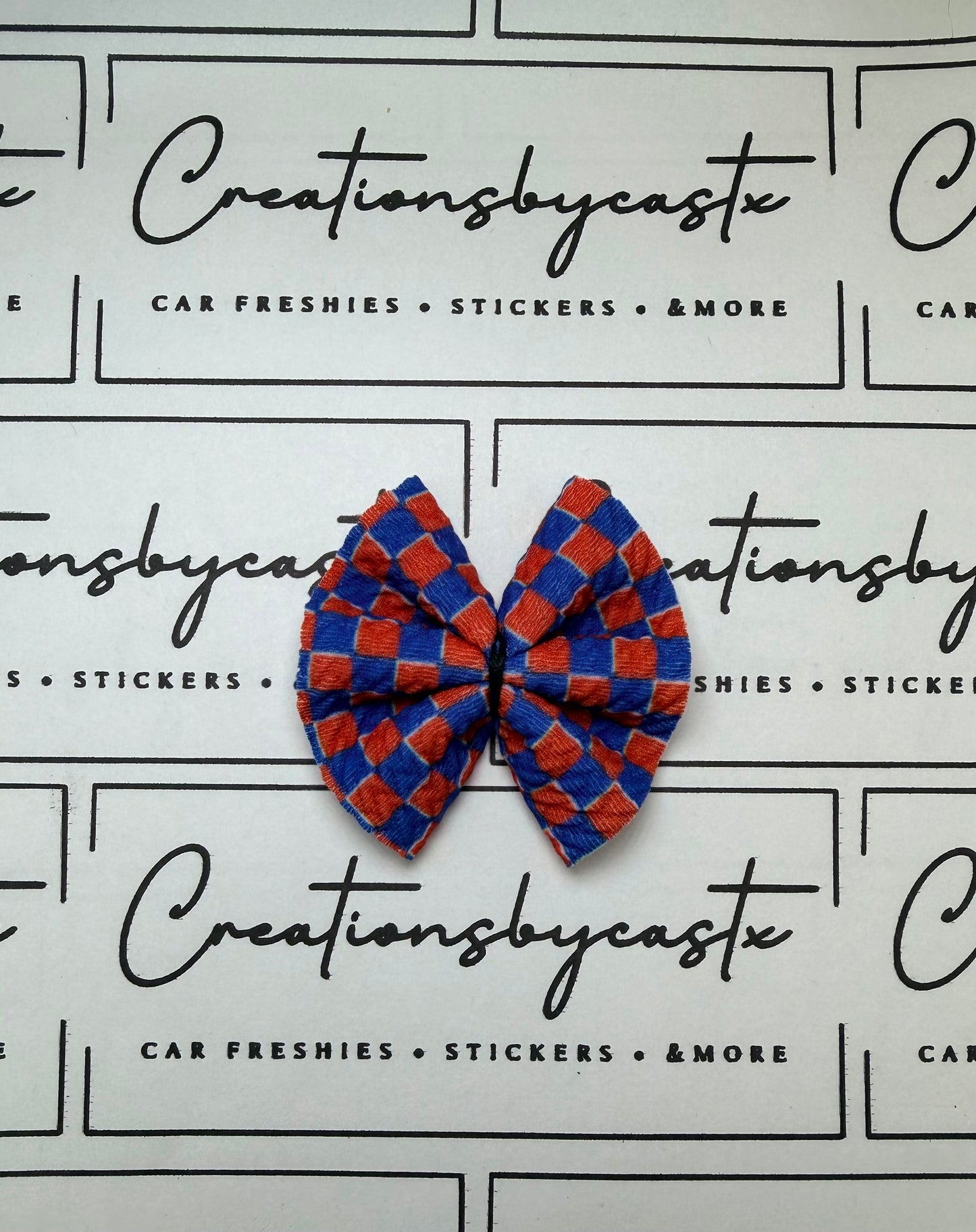 RW&B Checker Freshie Bow