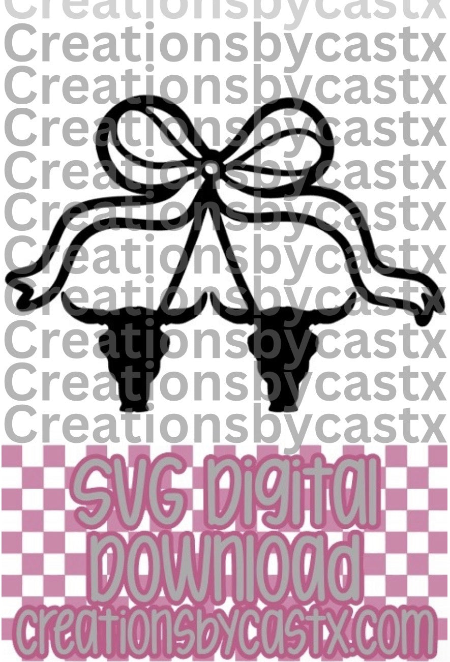 Bull Skull Cherries SVG