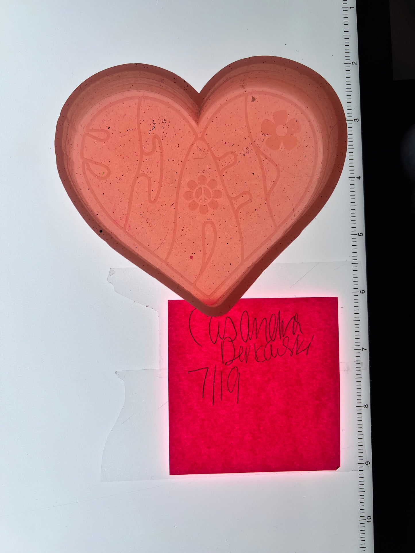 Peace Heart Destash Mold