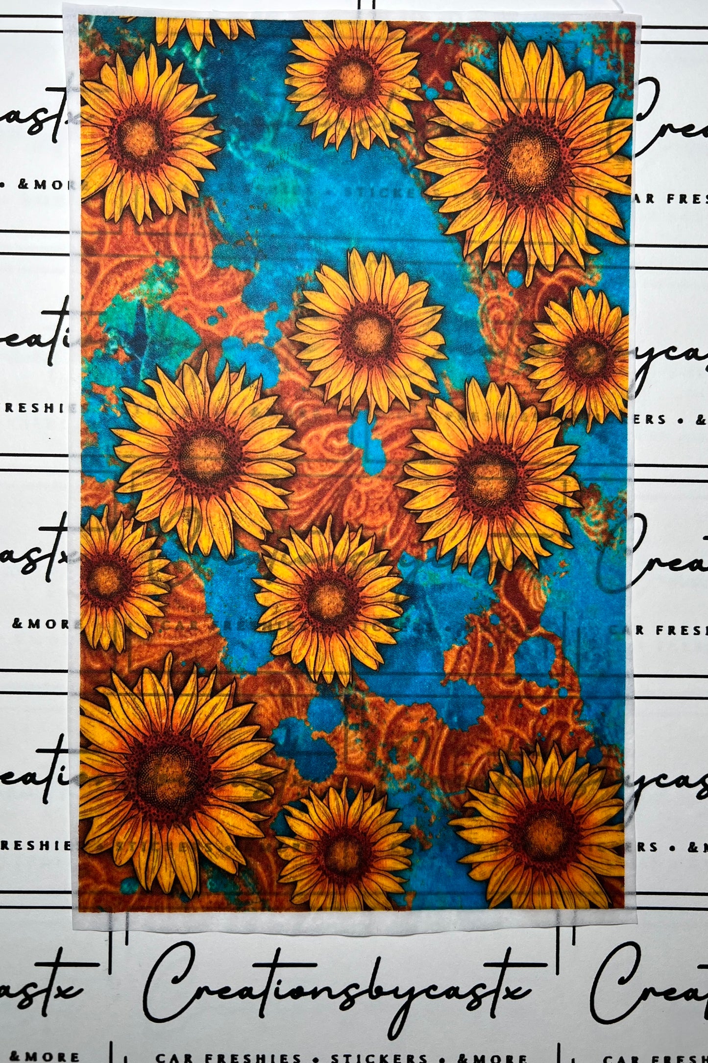 Tooled Sunflower Tissue Paper