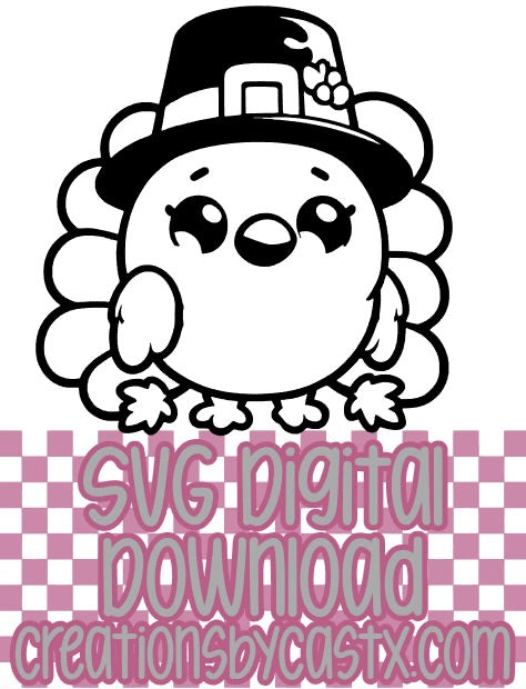 Cute Turkey SVG - Charlie's Choice