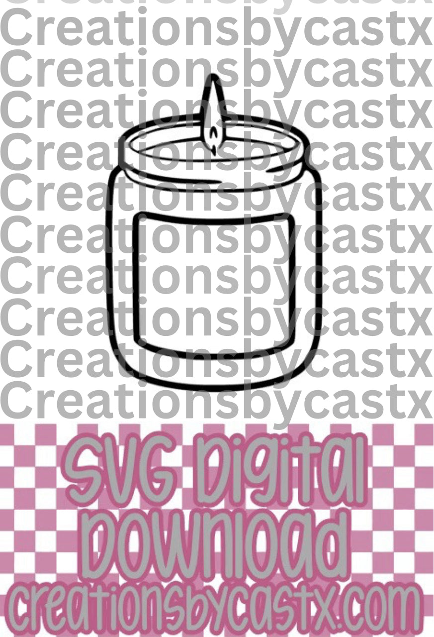 Cardstock Label Candle SVG