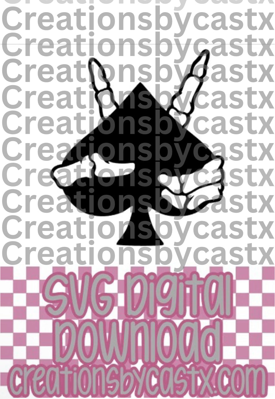 Spade Peace Skelly SVG