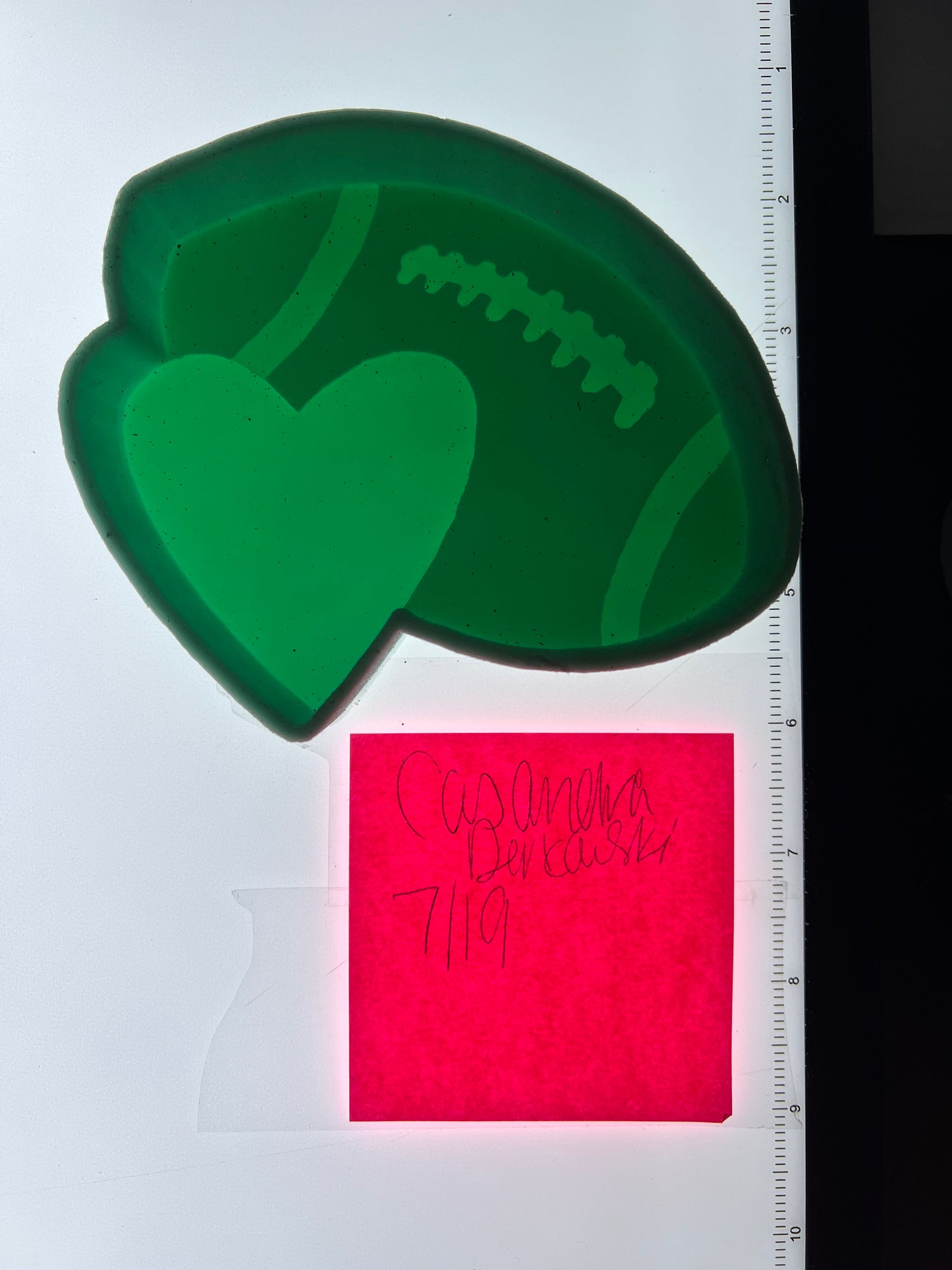 Football w Heart Destash Mold