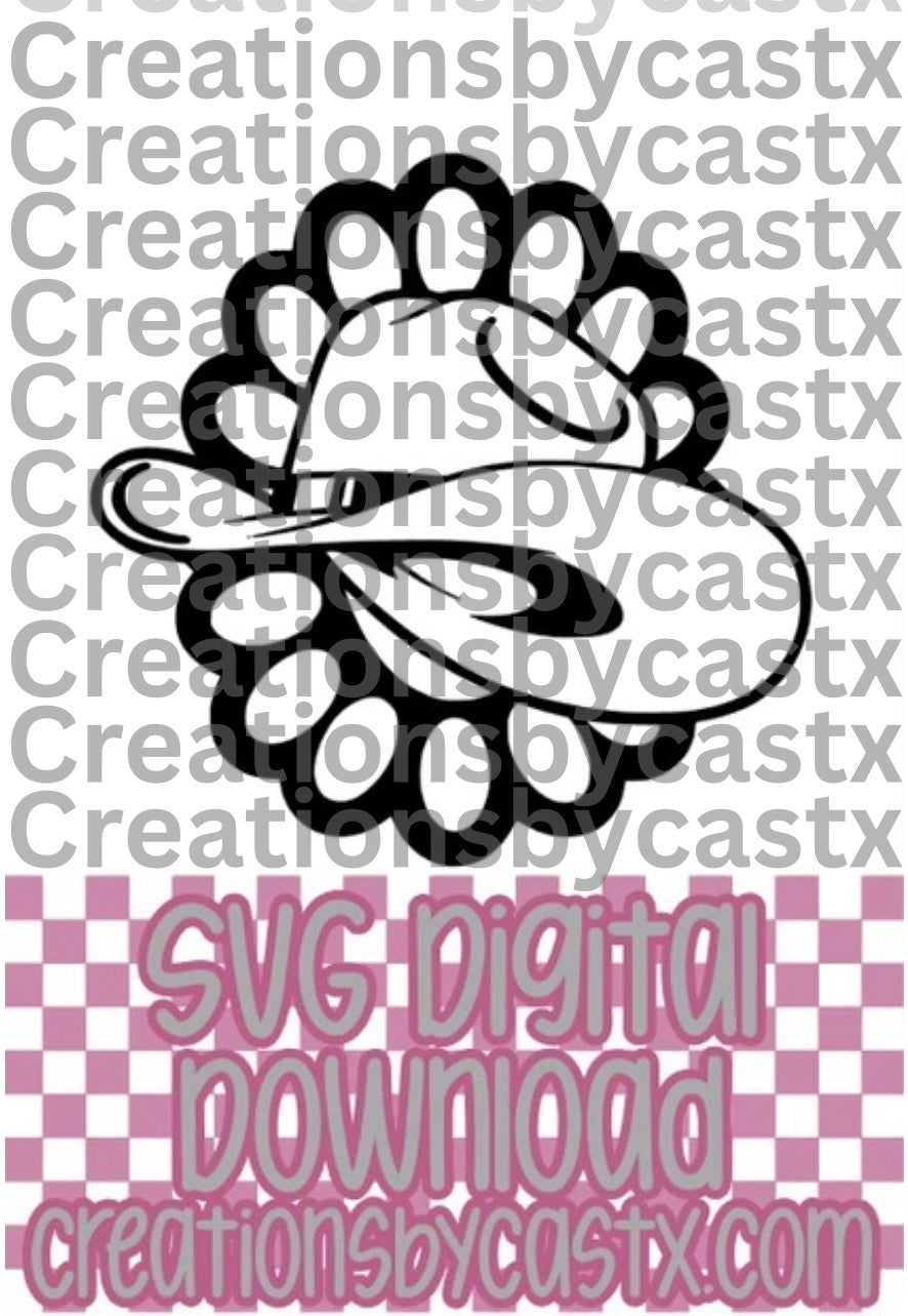 Concho w Cowboy Hat SVG