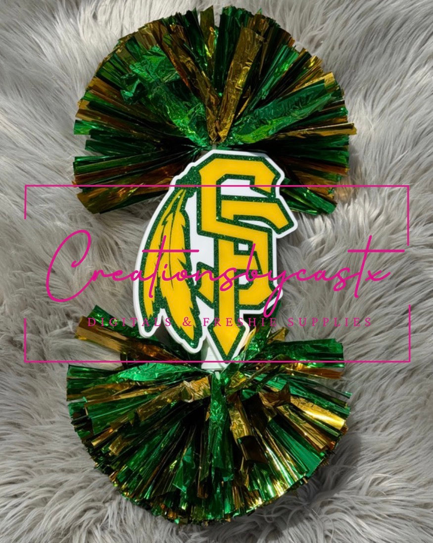 Santa Fe Logo Cheer Stick