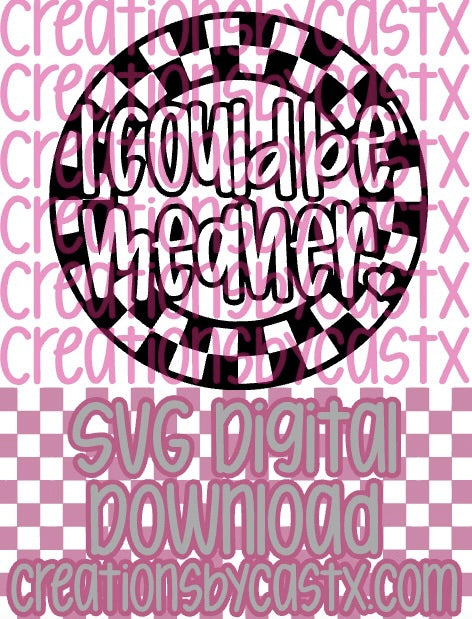 Be Meaner Checkered Circle SVG