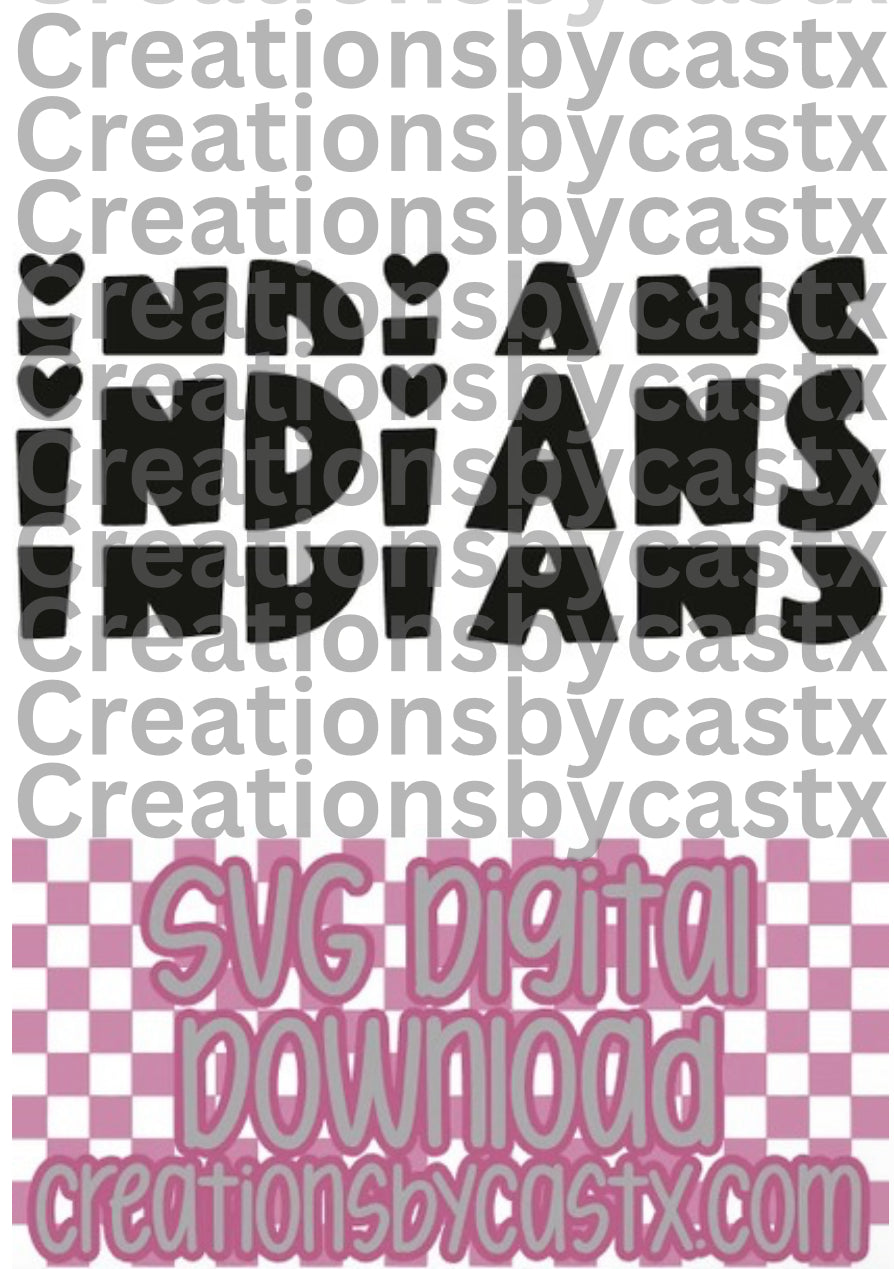 Indians X 3 SVG