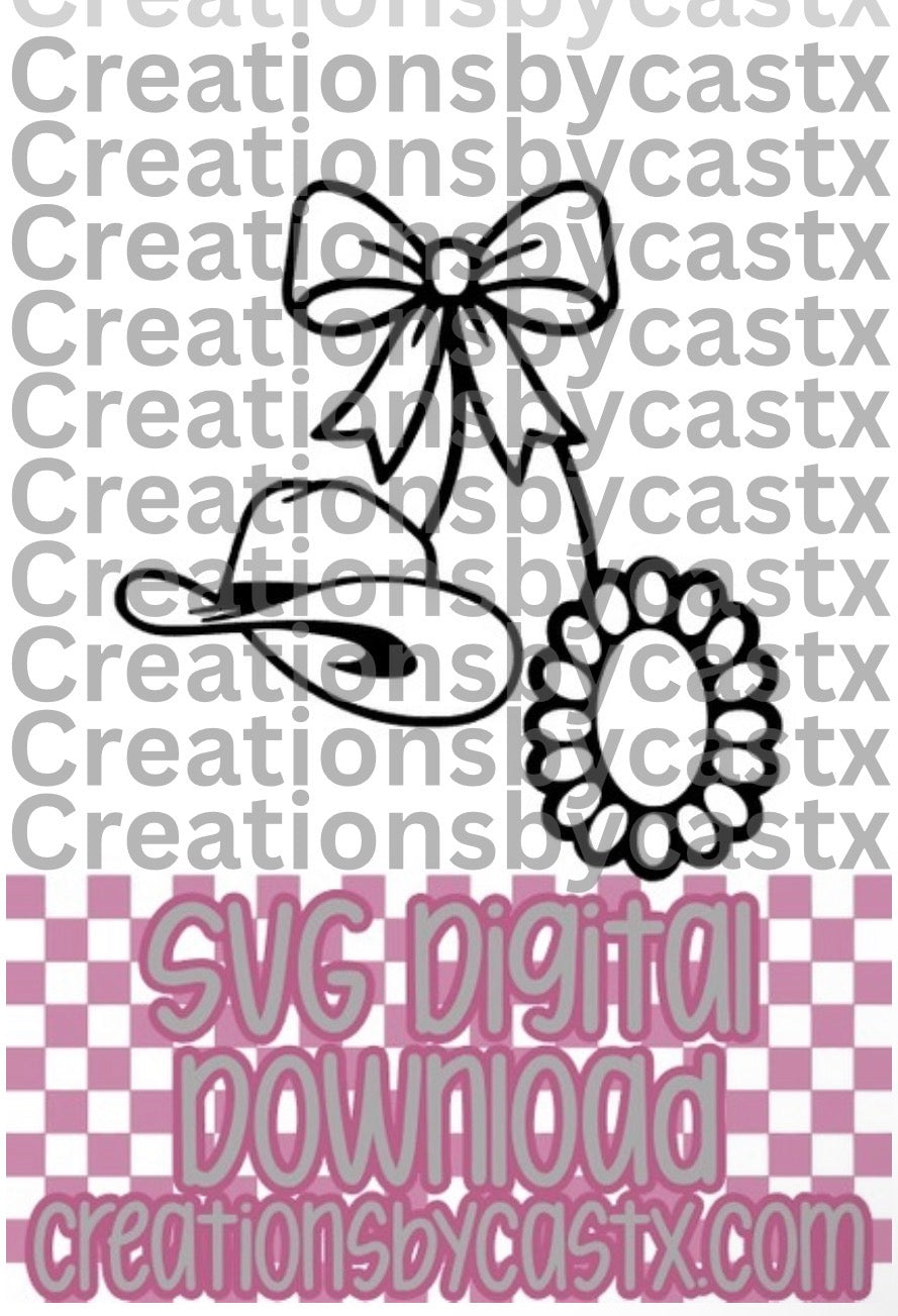 Cowboy Hat Concho Cherries SVG
