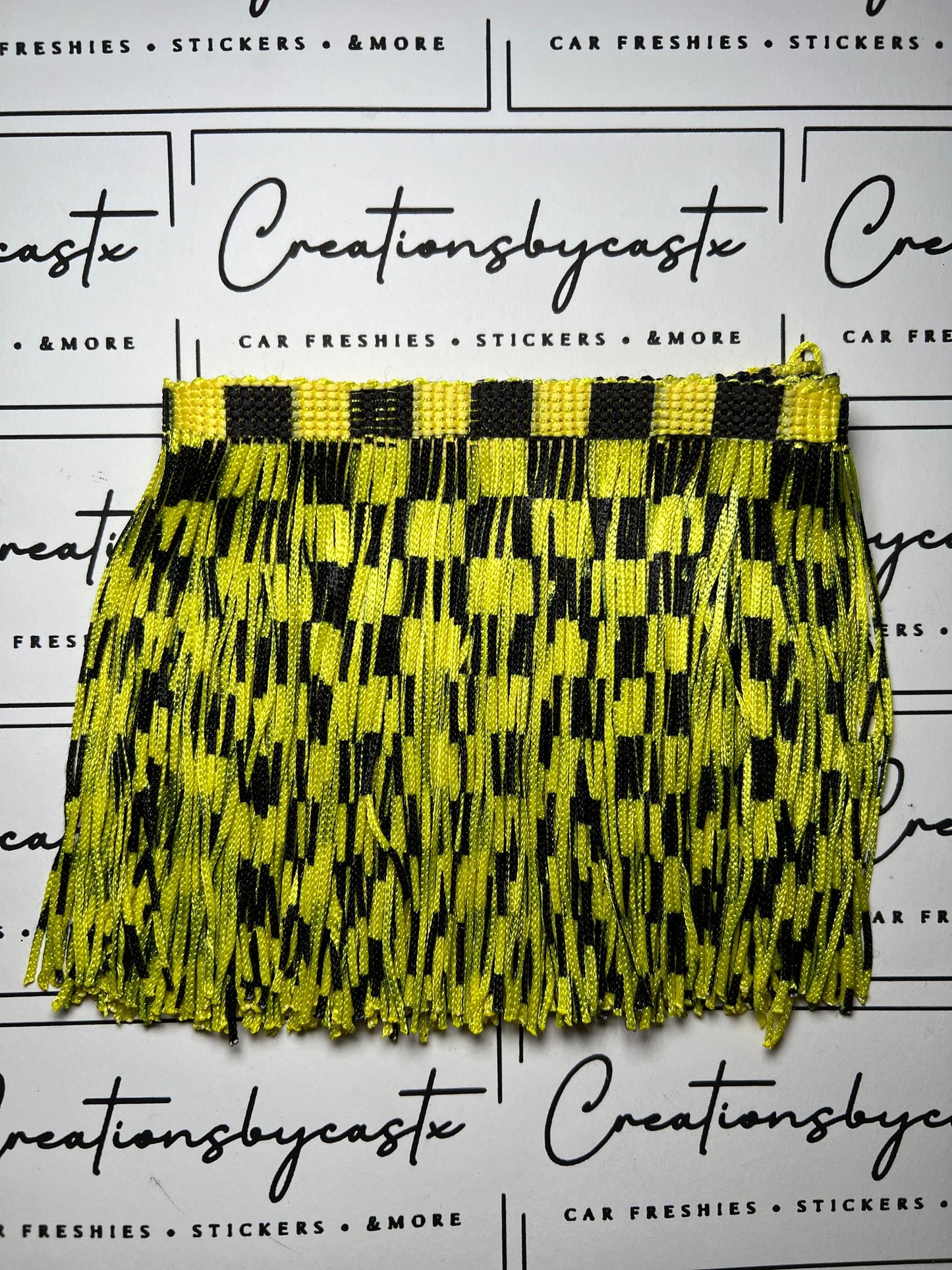 Black and Yellow Checkered Fringe