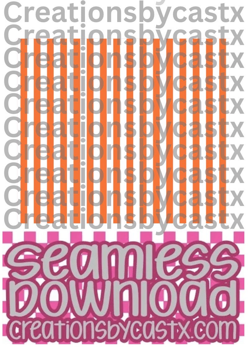 Orange White Stripe Seamless