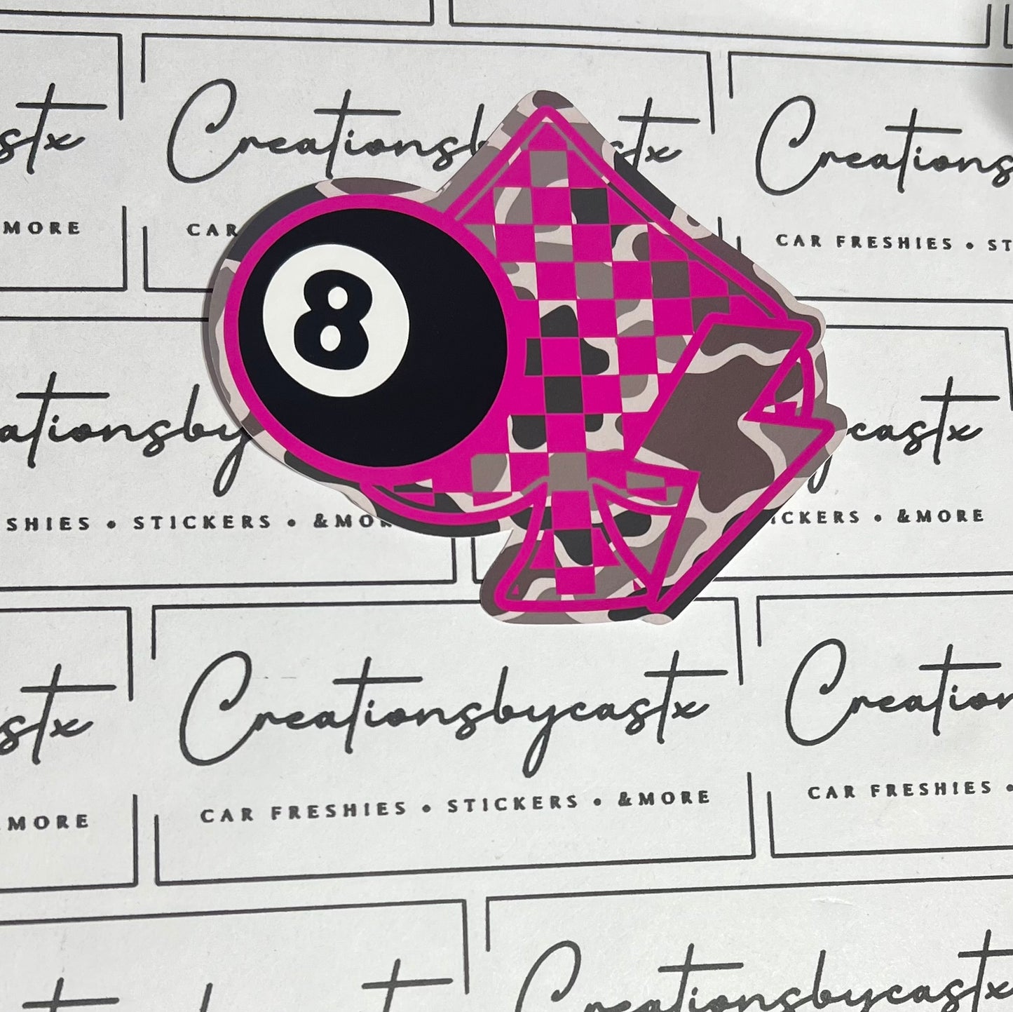 LPF Checkered Spade 8 Ball Cardstock