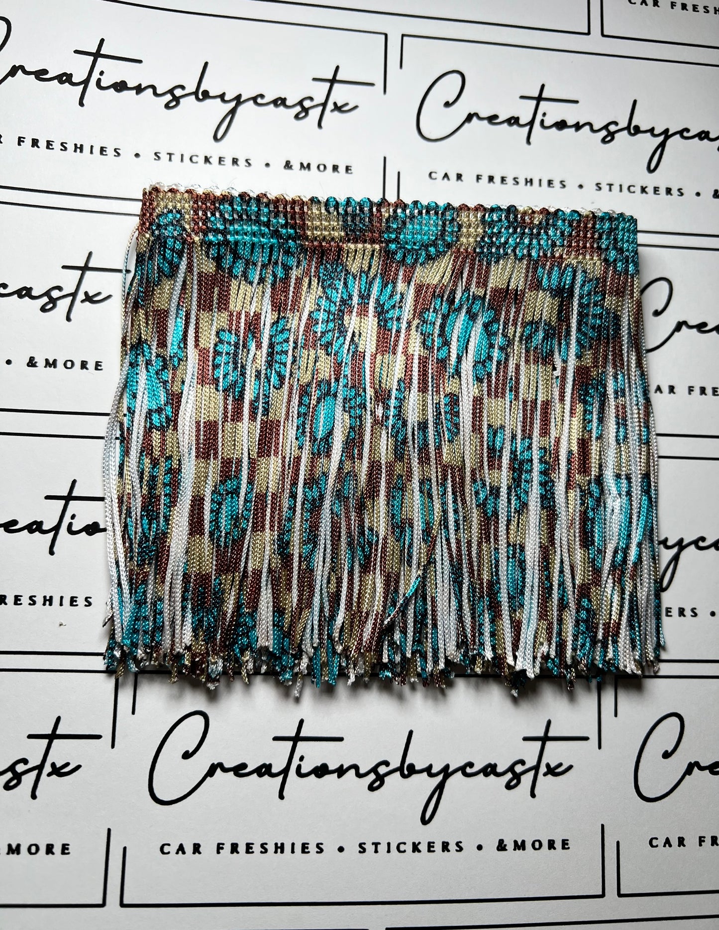 CBC Brown Checkered Concho Fringe
