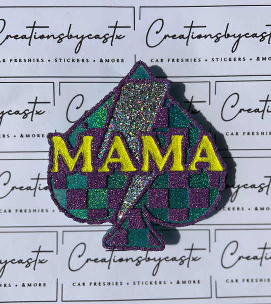 Checkered Spade Mama Freshie
