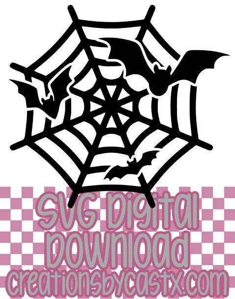 Spiderweb w Bats SVG