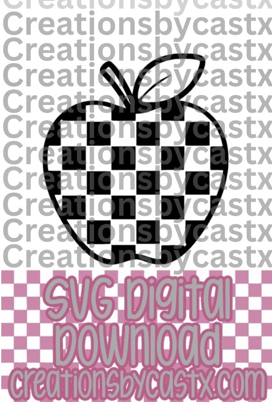Checkered Apple SVG