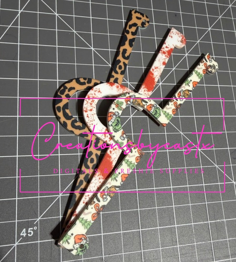 Random 10ct Acrylic Car Charm Hangers 2.0