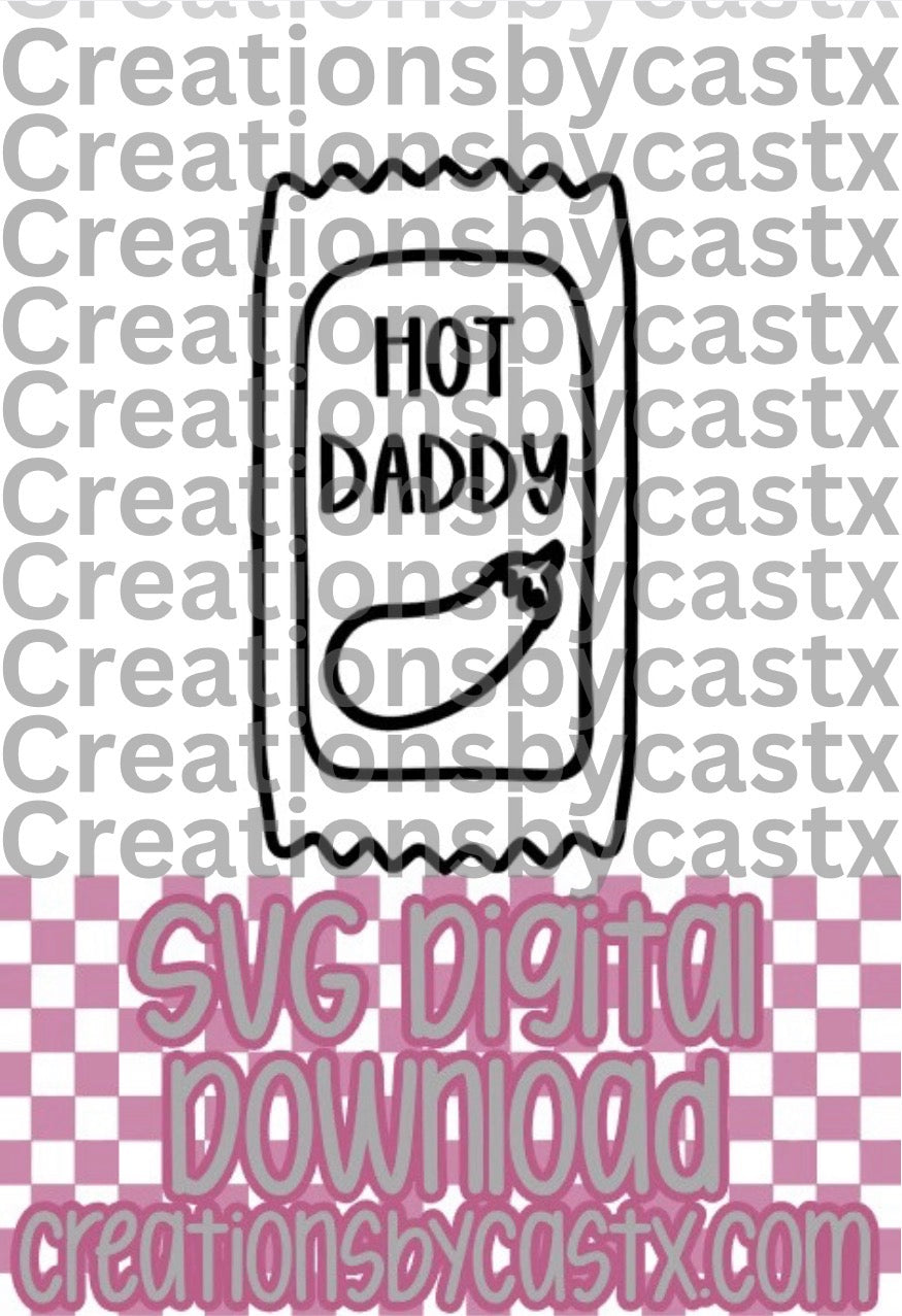 Hot Daddy Sauce Packet SVG