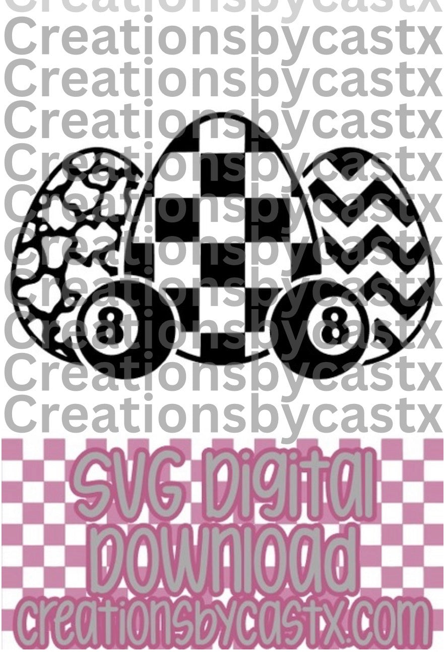 Cow Checkered Chev Eggs SVG