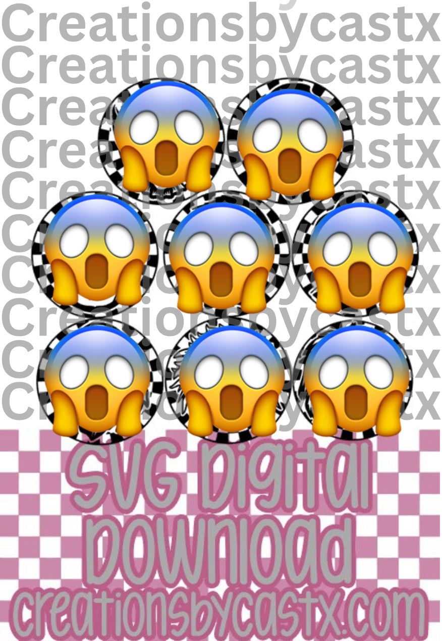 Horror Bundle Checkered Circle SVG