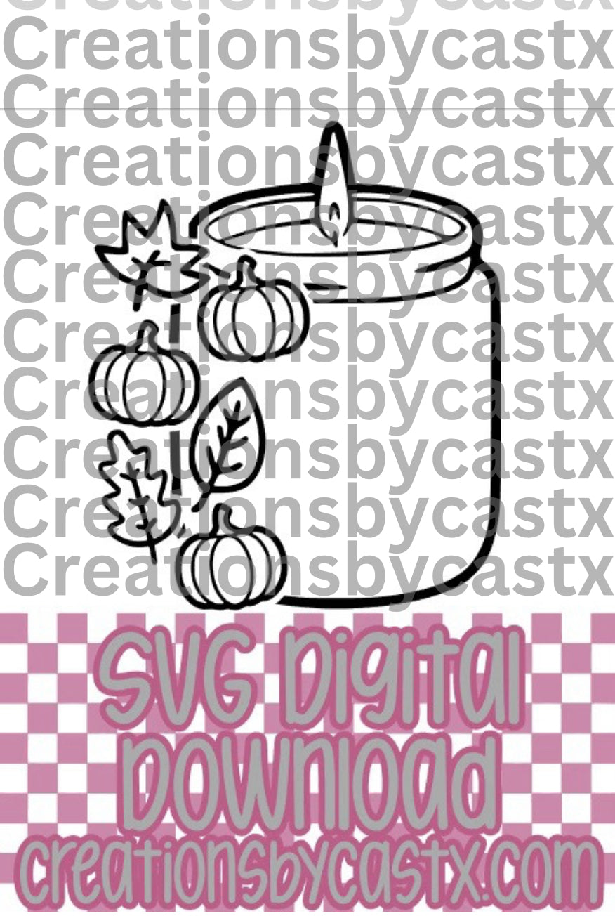 Fall Candle SVG
