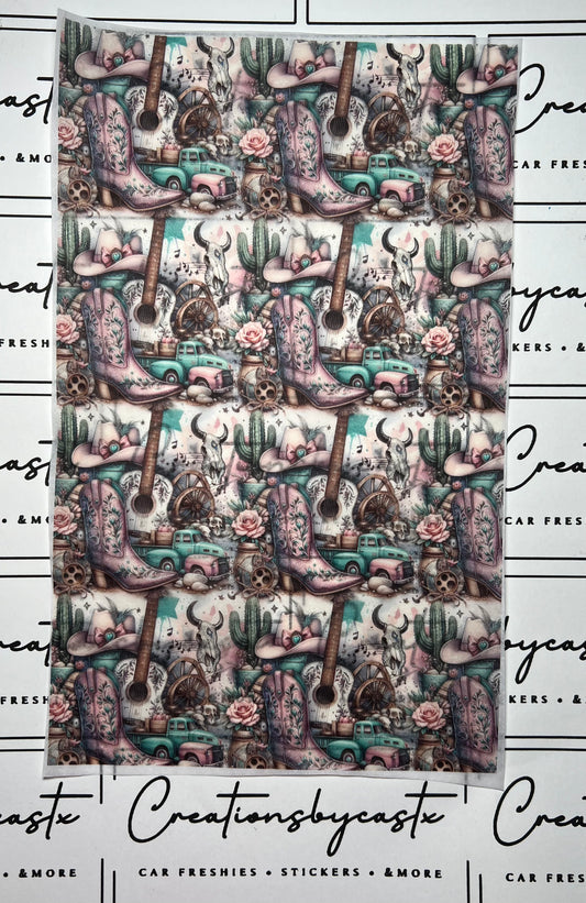 Pastel Cowgirl Tissue Paper