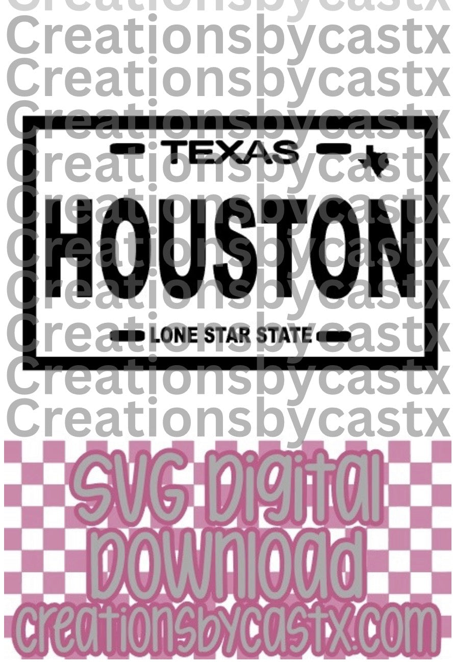 Houston Plate SVG