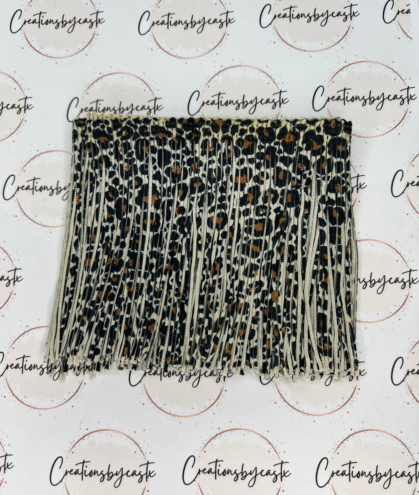 Ivory Leopard Fringe