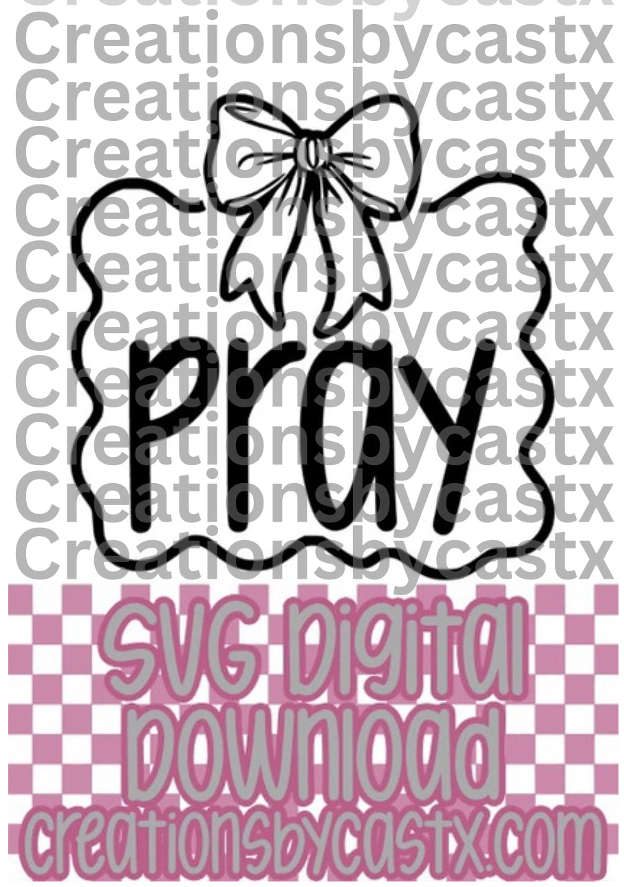Pray w Frame SVG