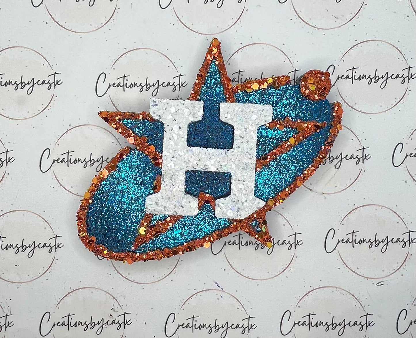 Glittered Space City Freshie