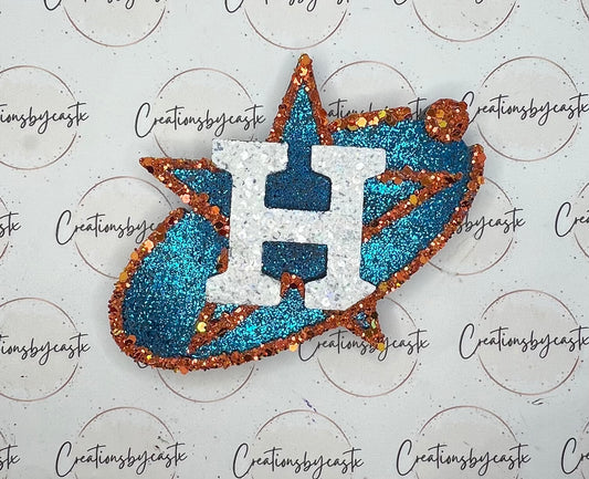 Glittered Space City Freshie