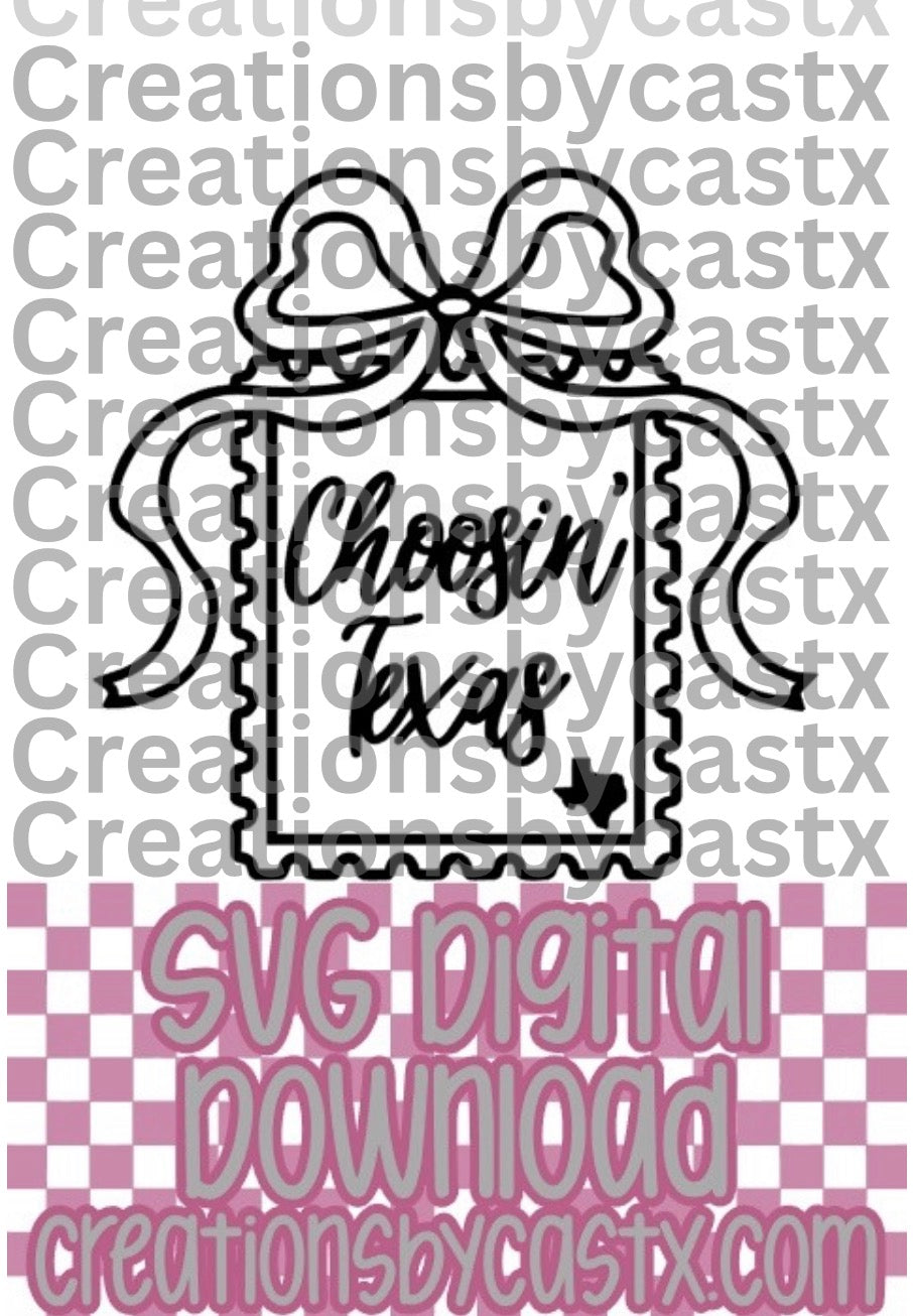Choosin' Texas Stamp SVG
