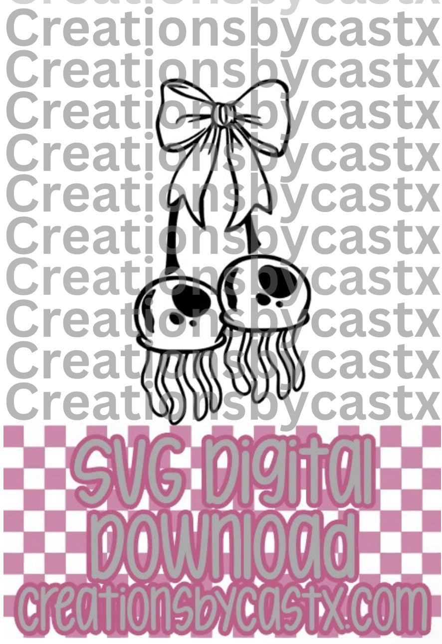 Jellyfish Cherries SVG