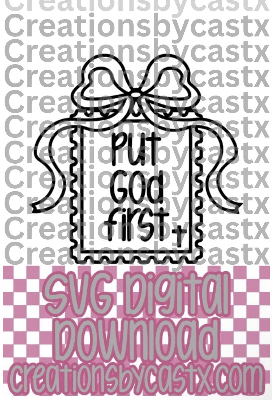 Put God First Stamp SVG