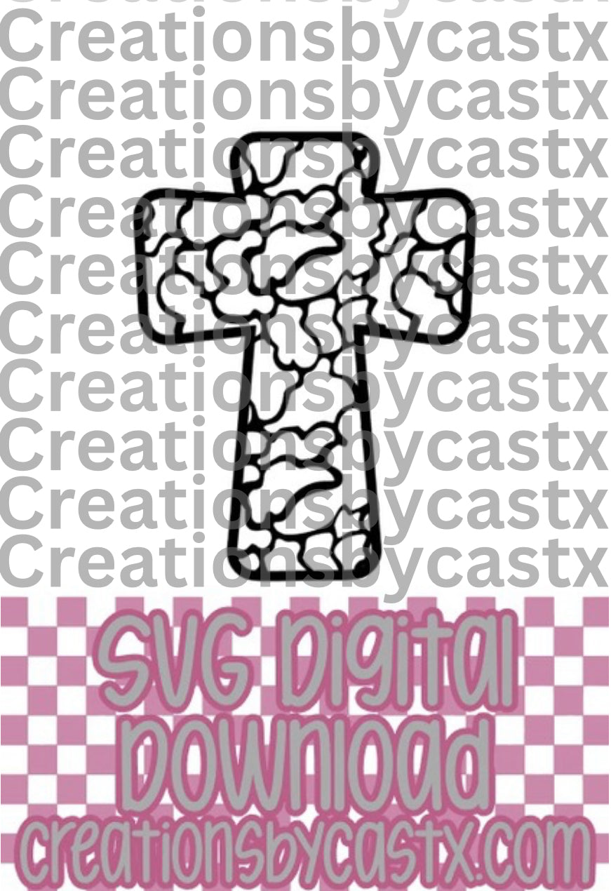 New Camo Cross SVG