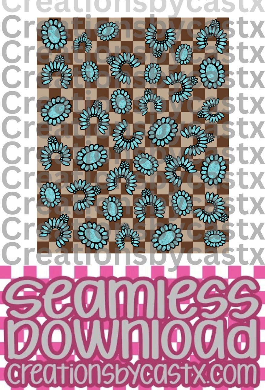 Checkered Squash Concho Seamless