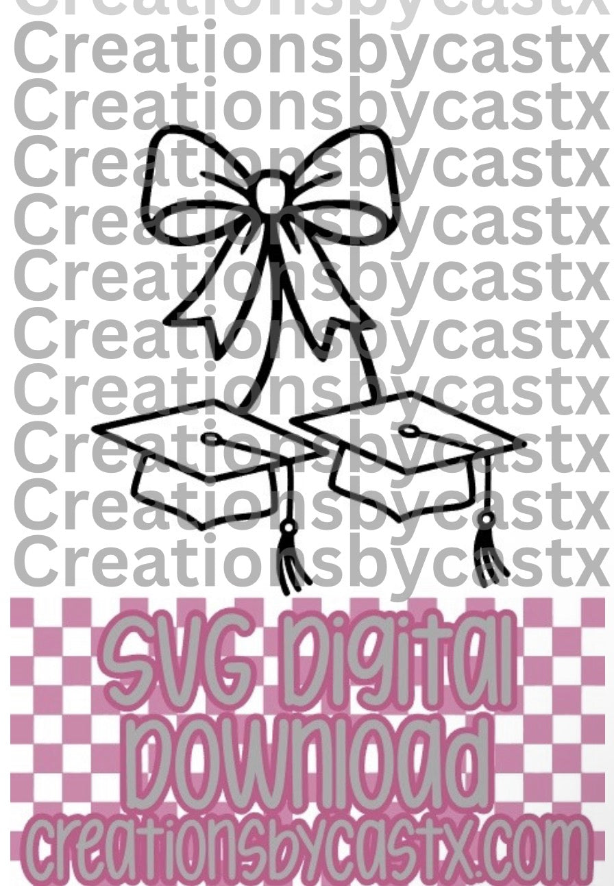 Grad Cap Cherries SVG