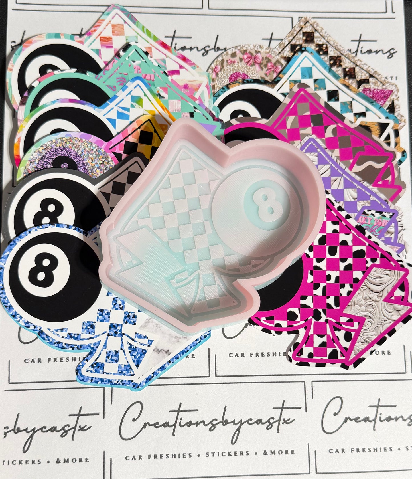 LPF Checkered Spade 8Ball & Cardstock Bundle