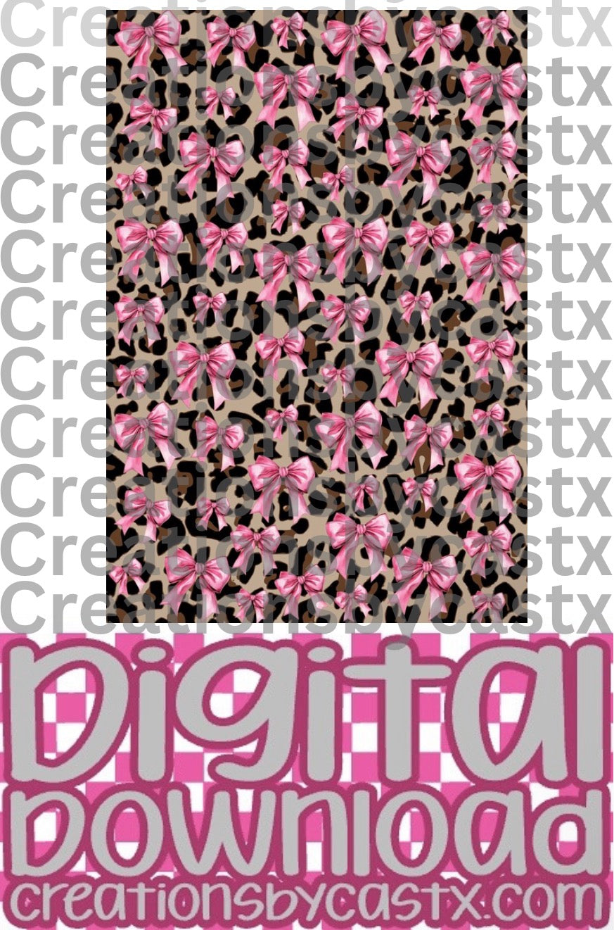 Leopard w/Bows Digital Download
