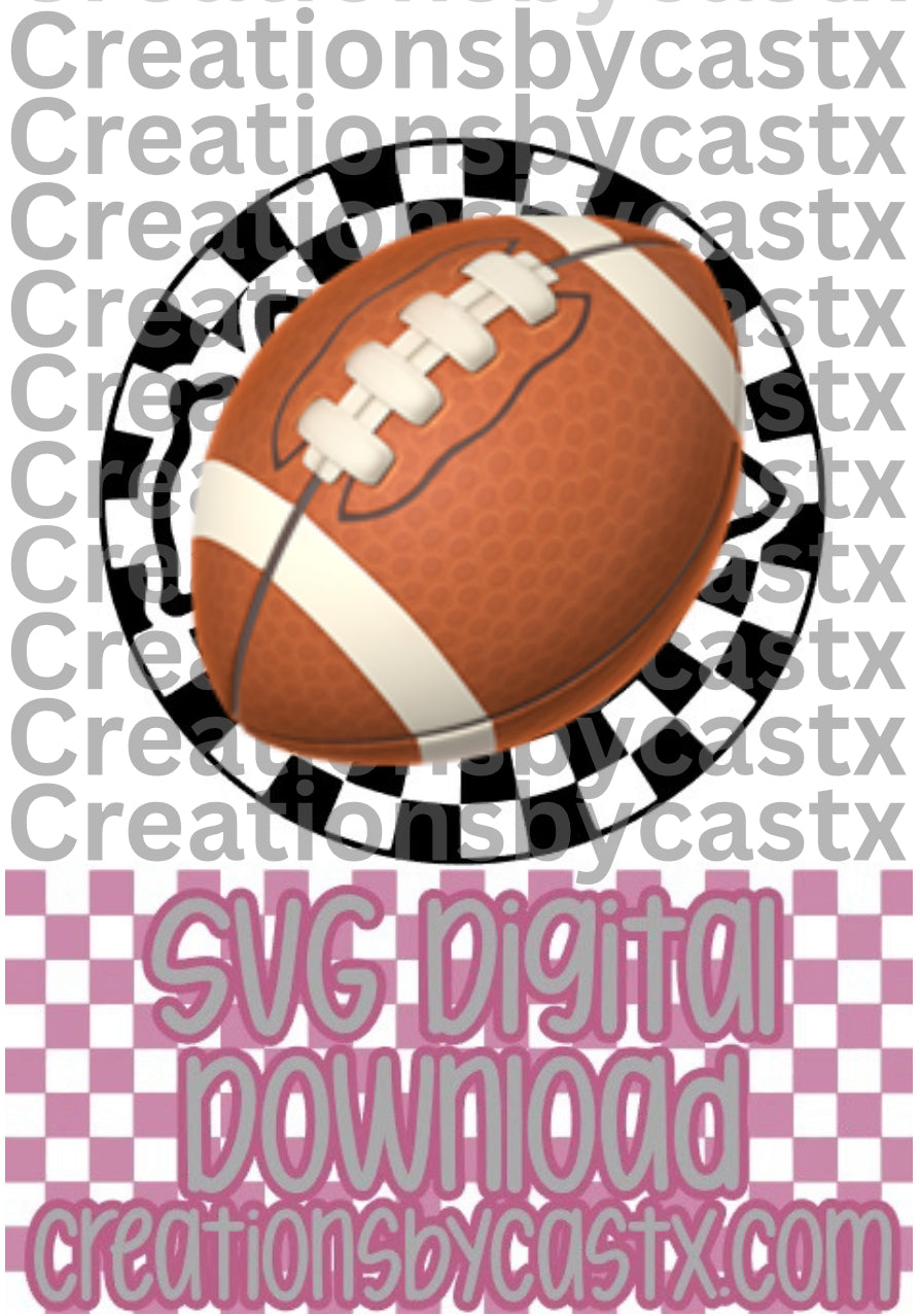 KC Checkered Circle SVG