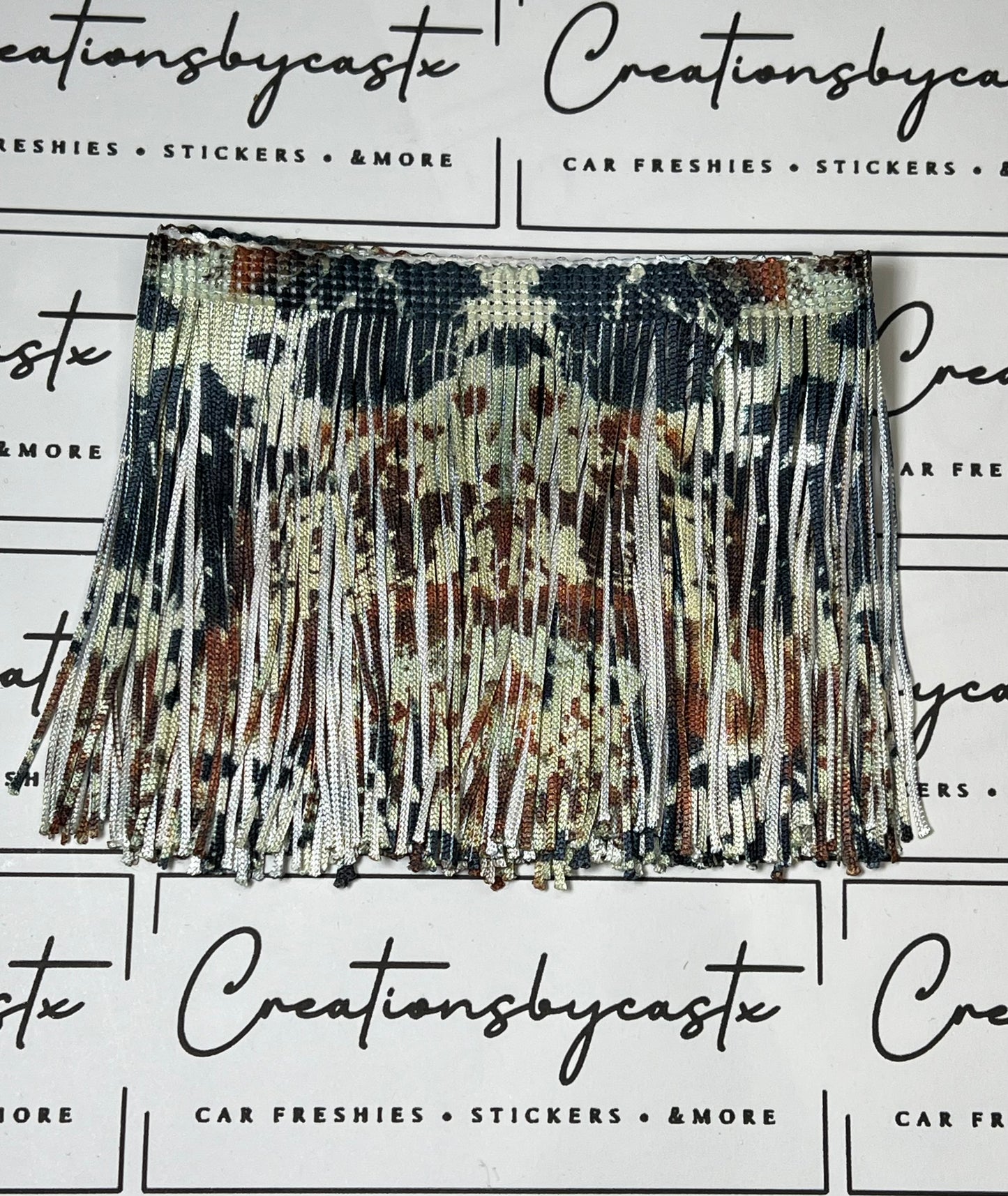 Black and Brown Cow Print Fringe