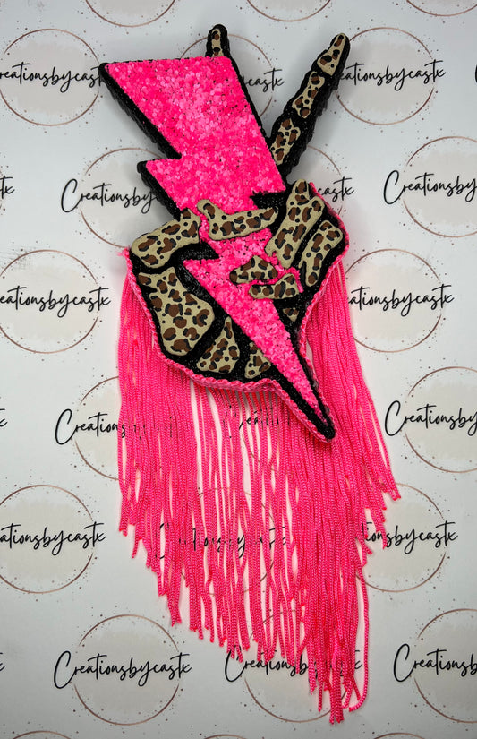 Pink Leopard Skelly Peace Freshie