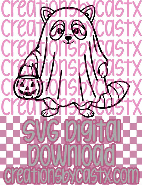 Raccoon Ghost SVG