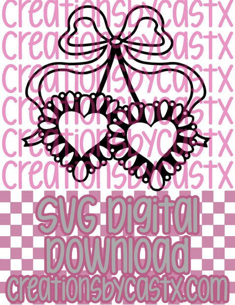 Concho Heart Cherries SVG