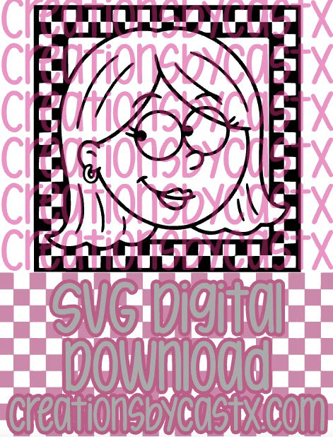 LM Checkered Square SVG