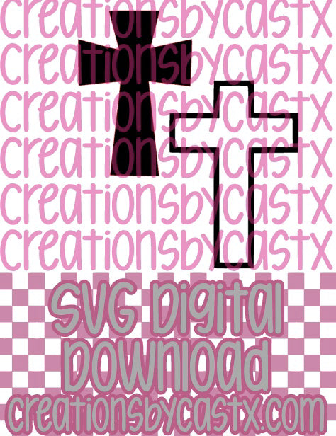 2 Plain Crosses SVG